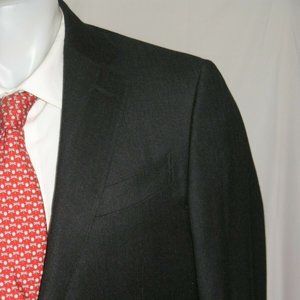 Ermenegildo Zegna Mila Recent Charcoal Striped Two Button Suit Jacket 42L